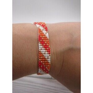 Loom Beaded Bracelet Pink & Peach
